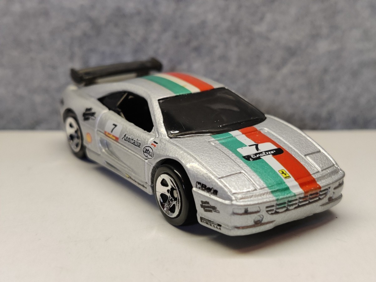 VINTAGE HOT WHEELS SILVER 1995 FERRARI F355 CHALLENGE IN MINT