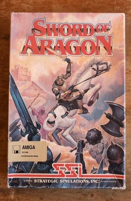 Sword of Aragon SSI Commodore Amiga 500 3 1/2 Disk 1989 Vintage RARE R349