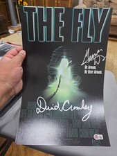 The Fly Geena Davis David Cronenberg Signed 12x18 Photo BAS jsa