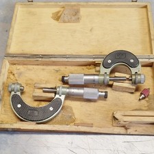 B&uuml;gelmessschraube Mikrometer Micrometer Tesa Holzkoffer Besch&auml;digt Siehe Bilder