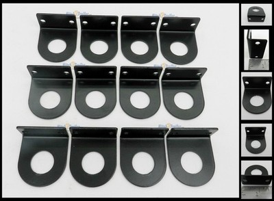 (12) Black Mounting Bracket for 3/4'' Round Light Powder Coated trailer RV Custom