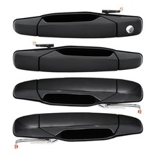 4pcs Left Right Front Rear Side Black Exterior Door Handles Compatible With