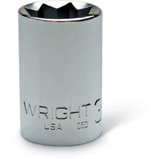 Wright Tool 3320 - 3/8Inch Drive 8 Point Standard Double Square Socket - 5/8Inch