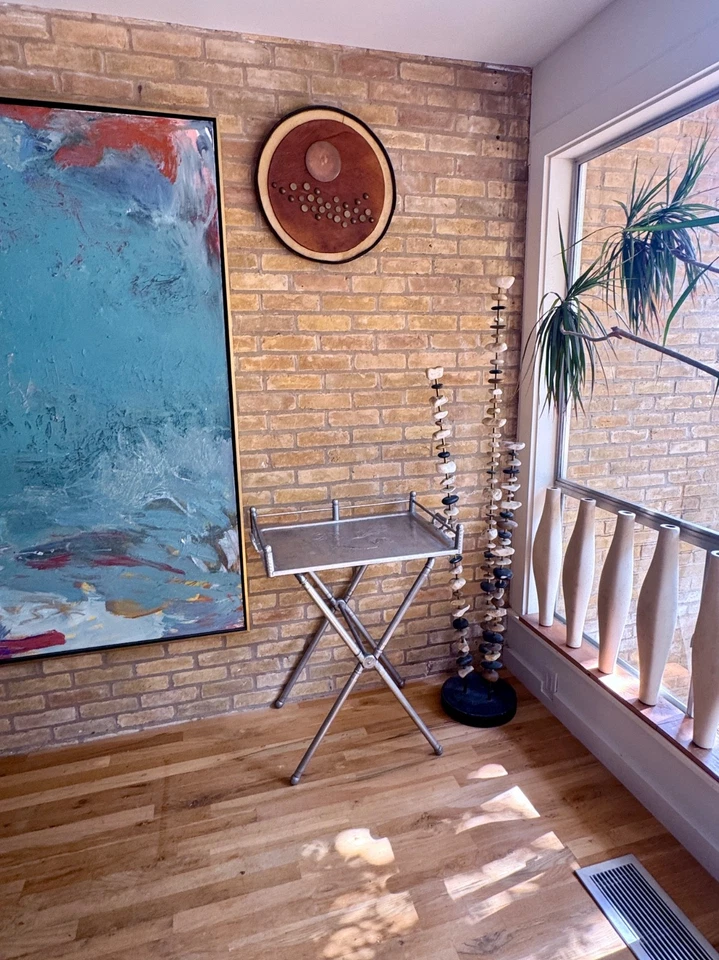 Everlast Art Deco Industrial Aluminum Bar Tray Serving Table Kensington Vtg Mcm - Image 2 of 4