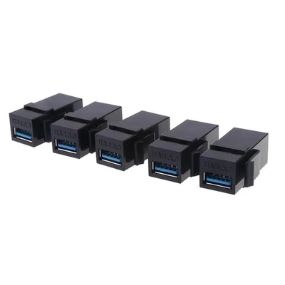 5-Pack USB 3.0 Keystone Jack A Female to A Female Coupler Insert Connector - Image 1 of 4