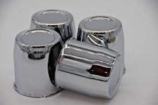 4 Steel Chrome Push Through Center Caps For 3.18 Rims Center Bore Trailer Rim