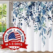 Juego De Cortinas De Ducha Florales De Acuarela De 72x72 Pulgadas Para Ba o NEW.