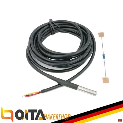 QITA DS18B20 3m Temperatur Fühler Sensor Wasserdicht für Raspberry Arduino ESP
