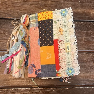 Junk Journal Patchwork Faith Christian Boho Floral Softcover Decorated Journal