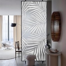 Faux 3D Frosted Tropical Window Privacy Film Glass Door Window 29.53"x68.90"
