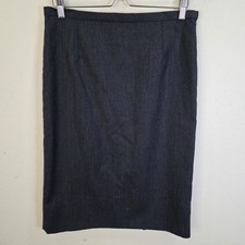 Vintage Pendelton Skirt Womens 10 Gray 100 Virgin Wool Pencil Made USA