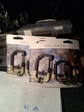 Hillman Minute Key Apex 3-pack Carabiner Trio Key Holder Aluminum Black And Gold