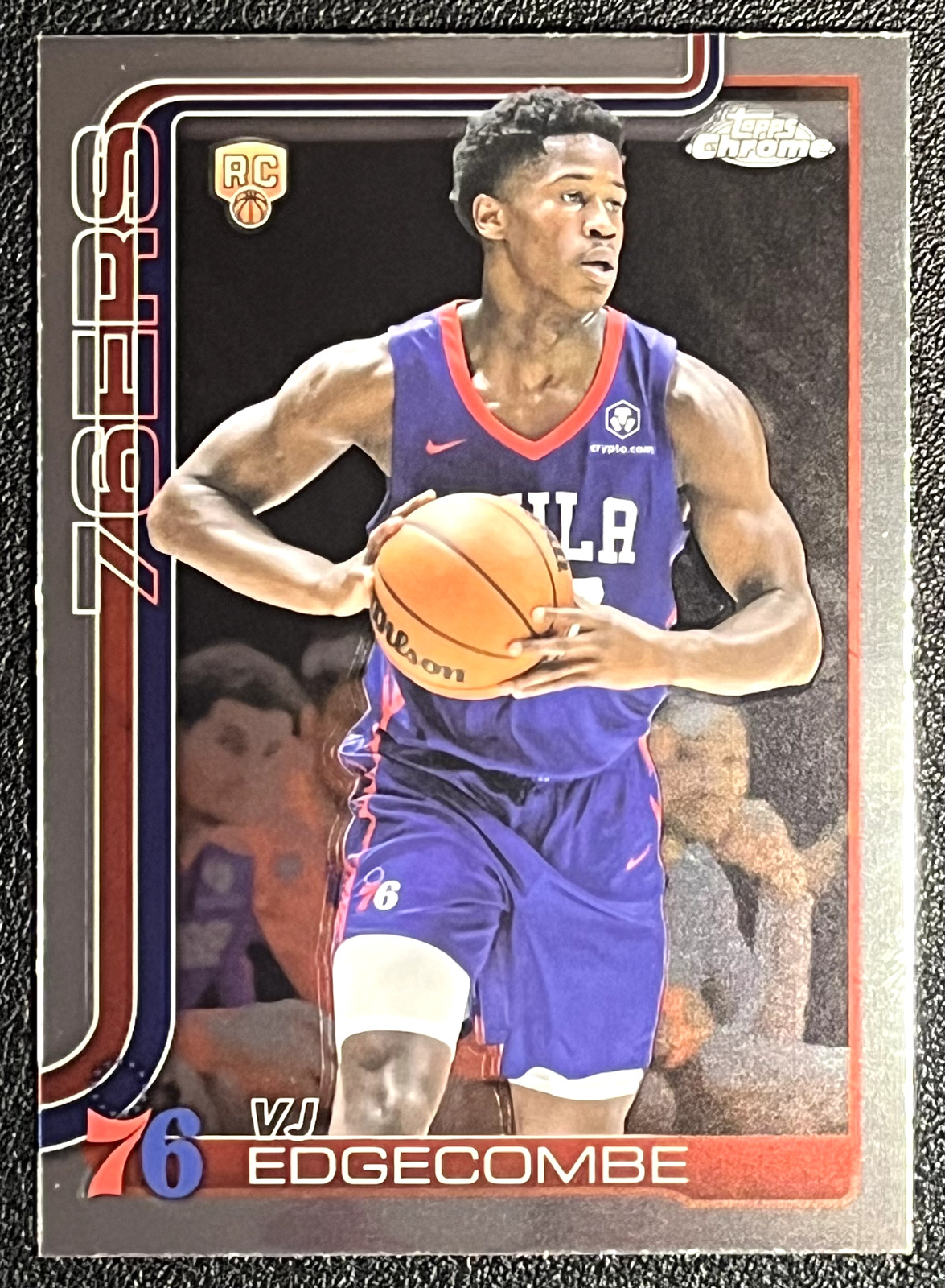 2025 Topps Chrome NBA: VJ Edgecombe Base Rookie Card (RC) No. 253
