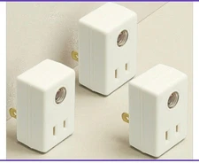 3 Pack Amertac White Photoelectric Plug In Light Control CL11LC