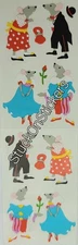 Mrs Grossman DRESSED MICE Rat Mouse Stickers retired Rare HTF 1991