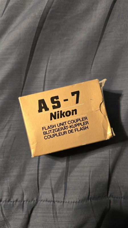 UNUSED Nikon AS-7 Flash Unit Coupler / Hot Shoe Adapter for F3 35mm SLRs 