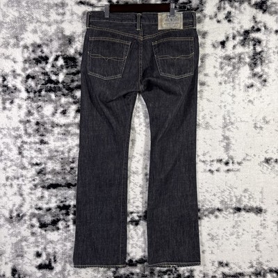 Polo Ralph Lauren 750 Jeans Mens 30x30 Black Bootcut Button Fly 