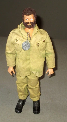 1970- HASBRO GI JOE TALKING TEAM COMMANDER-FLOCKED HAIR- TALKS GREAT-OUTFIT 12"