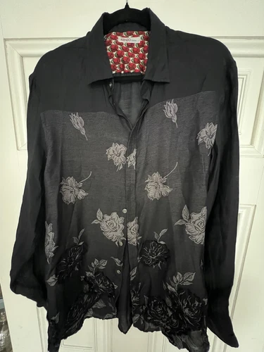 KENZO Camicia nera uomo manica lunga taglia 42 colletto 16 1 2 nuova senza etichette