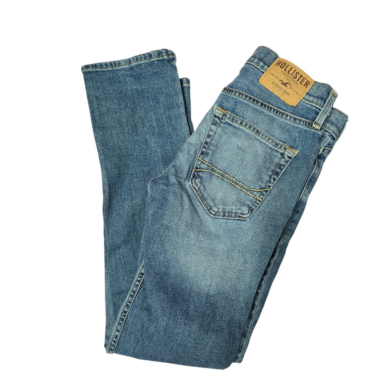 Hollister California Skinny Jean Denim Y2K VTG Pants Grunge Blue Size 28x30 image 3