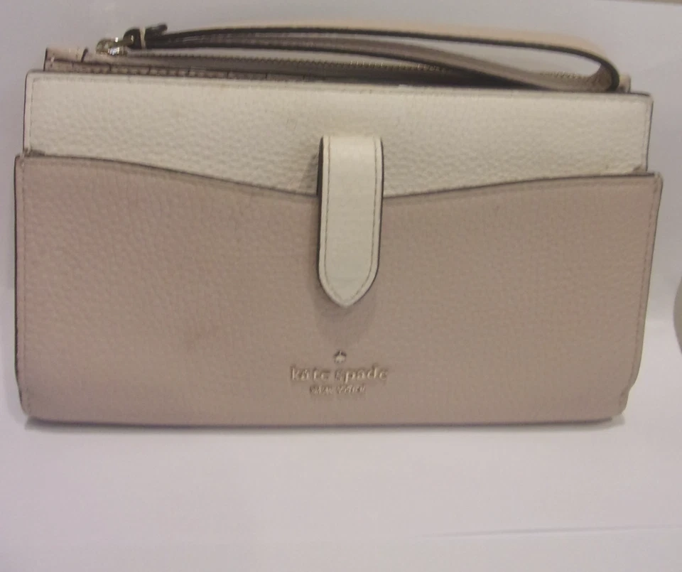 Cartera sin asas/muñequera para teléfono Kate Spade, Nueva York "Leila", beige bronceado y marfil Foto 3 de 4