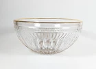 Vtg 1991 Waterford Crystal Bowl Marquis Hanover Gold Rim Bottom Etched 5.5"