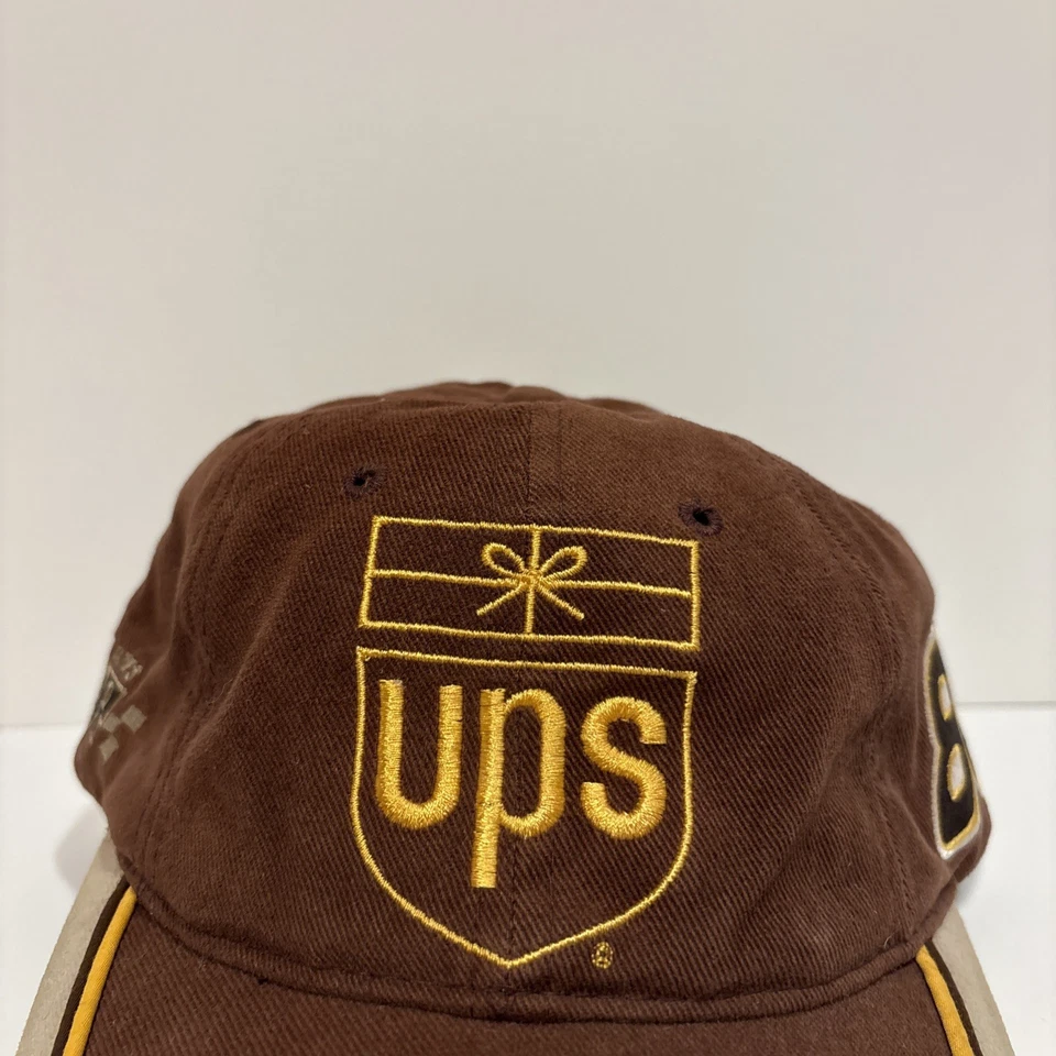 Sombrero ajustable vintage UPS Racing Dale Jarrett marrón bordado Foto 2 de 4