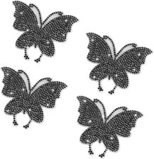 4PCS Butterfly Bling Car Stickers, Crystal Rhinestone Car Decals forBlack