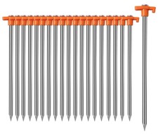 20 Pack Tent Stakes Heavy Duty, 9.75 Inch Yard Stakes Non-Rust Metal