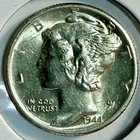 1944-D Mercury Dime - AU/UNC - (3-28)
