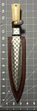 Hand Forged Steel Boot Knife Damascus Checkerboard 8in Fixed Blade MSRP $124.99