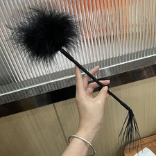 Long  Feather Whip Tassels Bondage Punish Spanking Paddle Flogger BDSM Couples