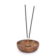 Handmade Incense Holder, Ash Catcher Burner Bowl, Home Decor, Brown