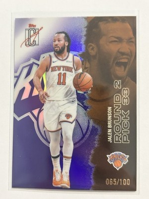 Topps Signature Class Basketball Jalen Brunson /100 Chrome New York Knicks