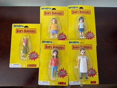  Bob's Burgers Bend-Ems Entire Family  Bendable Action Figure's -  Fox TV - New 