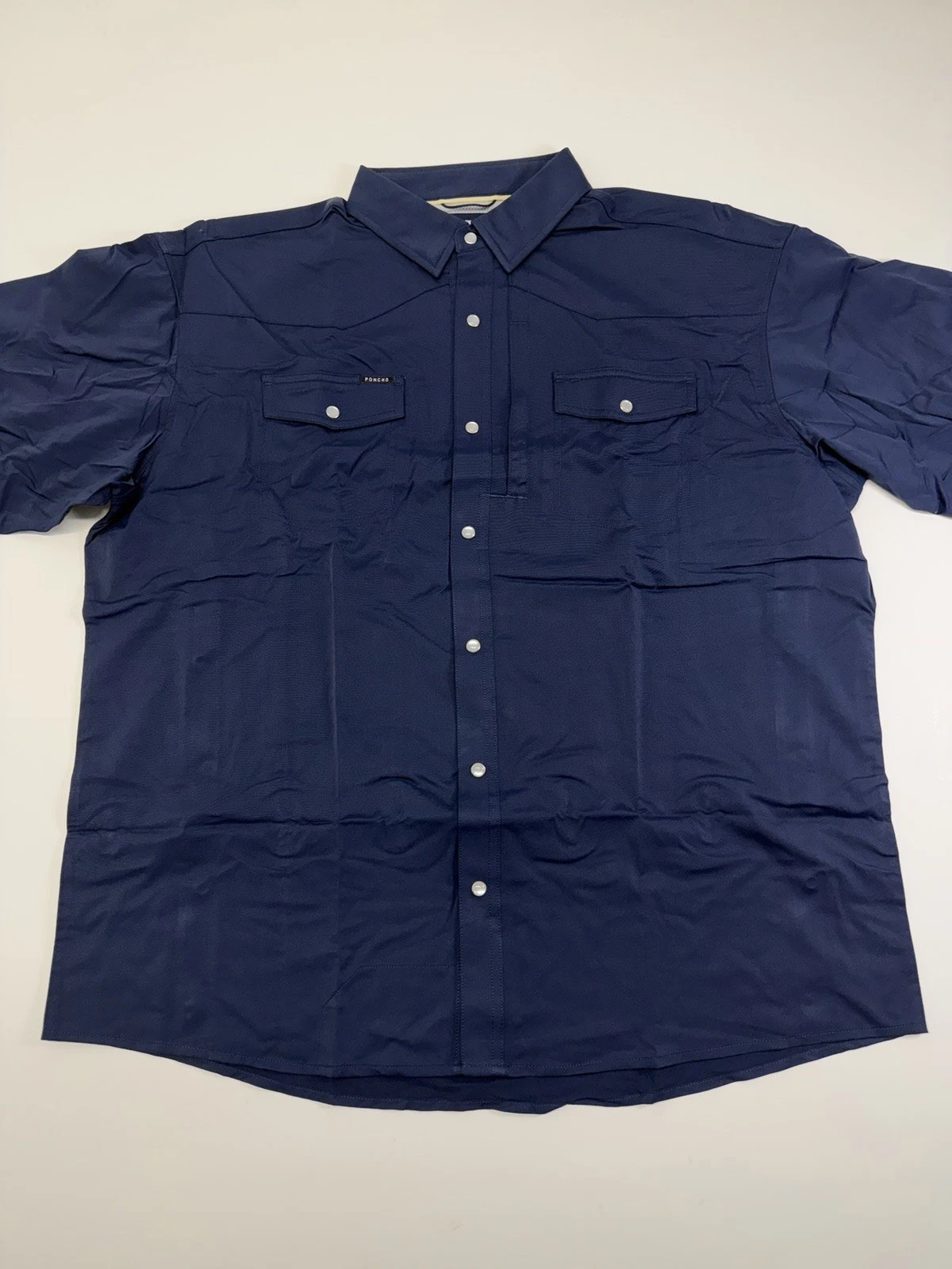 Poncho Men’s Shirt Pearl Snap Short Sleeve The Del Mar X-large Reg Fit NWT! New