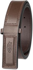 100 Leather Work Belt Buckleless Snap On 1.4Inch Wide Mechanic Unisex Fit Brown