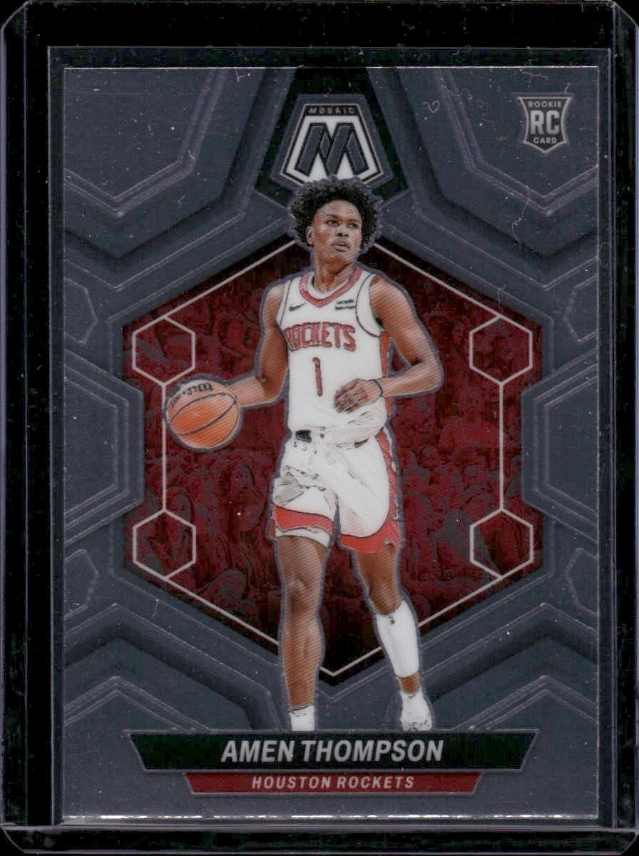 2023-24 Panini Mosaic #230 Amen Thompson Rookie Houston Rockets