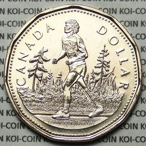 Canada 2005 Terry Fox Marathon of Hope Dollar $1 loonie coin lightly circulated