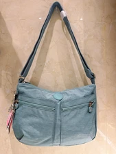 NWT Kipling Women's Izellah in  ASH blue Crossbody Bag 13"W hipster