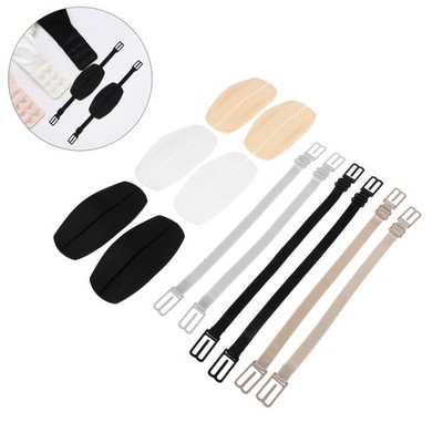 1Set Adjustable Silicone Bra Strap Protectors Nonslip Shoulder Pads for Lingerie