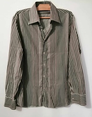 Shirt grau gestreift Baumwolle Regular Gr.40 Celio (4410076)