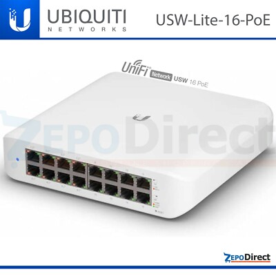 Ubiquiti UniFi Switch Lite 16 PoE 45W USW-Lite-16-PoE Managed Switch
