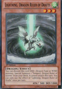 Lightning, Dragon Ruler of Drafts - LTGY-EN098 - Common - 1st Edition x3 - Near