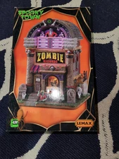 Lemax Spooky Town Lighted Zombie Records Halloween Jukebox # 15726 New In Box