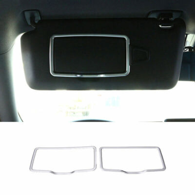 Cosmetic Mirror Decor border Frame Trim ABS Silver For Mercedes-Benz GLK 2009-15
