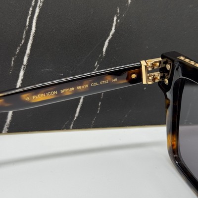 NEW SPP108M 0722 PHILIPP PLEIN ICON HAVANA UNISEX SUNGLASSES  display picture 2
