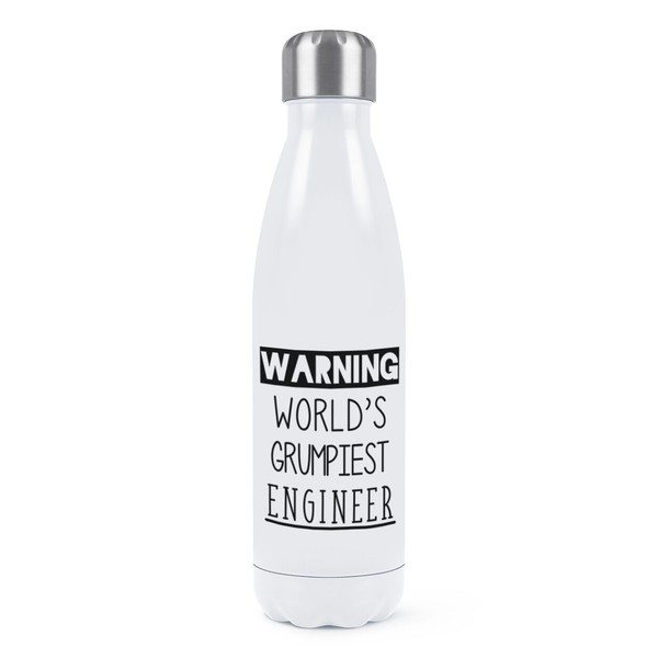 Warnung World's Grumpiest Ingenieur Doppelwand Wasserflasche Toll Best Lustig-image