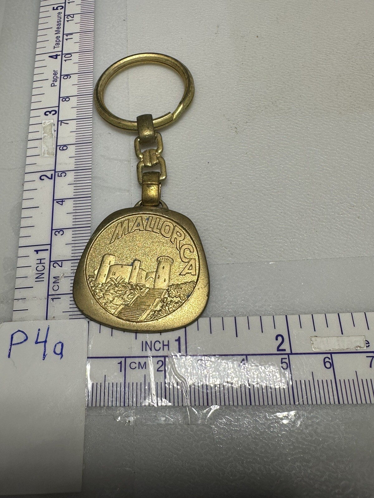 Vintage Mallorca Spain Balearic Islands Castle Historic Sites Travel Keychain