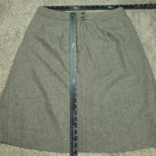 Banana Republic Skirt Women Sz 14 Brown A-line Front Pockets Lined Gentle Use - Picture 8 of 19